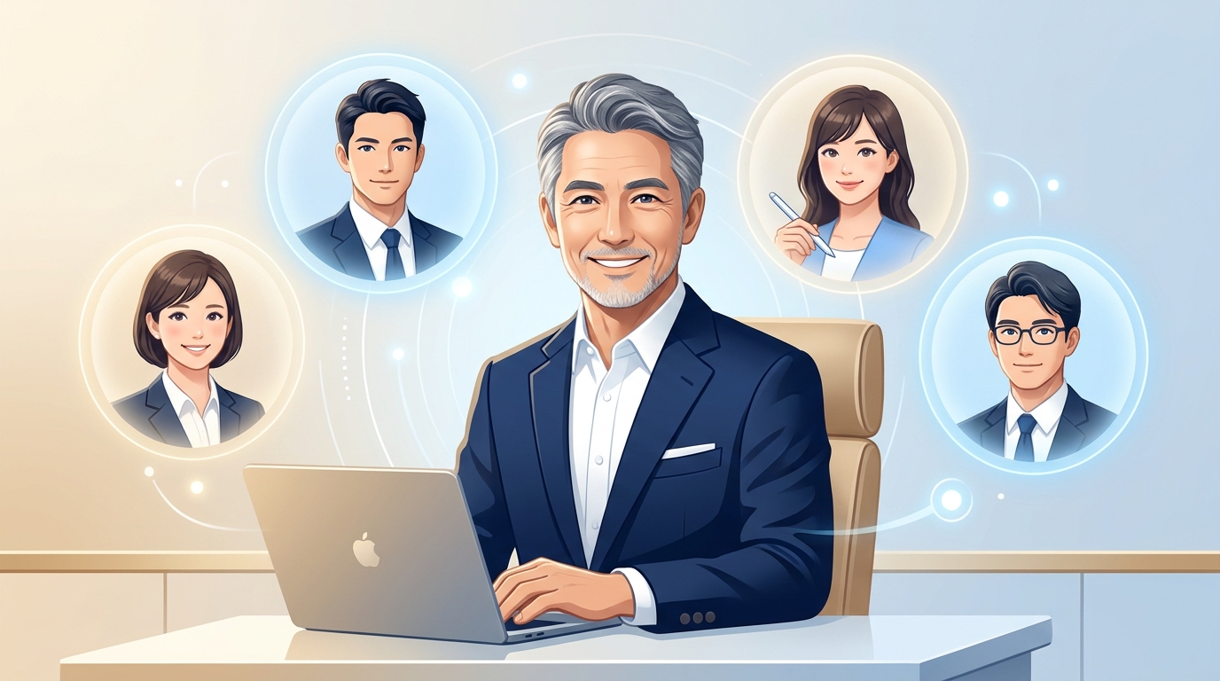 社長を力強く支える貴社専属AI社員チーム